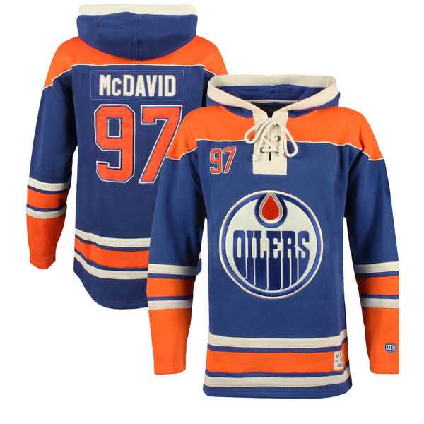 Edmonton Oilers #97 Connor McDavid Blue All Stitched Hooded Sweatshirt,We sell and wholesale Edmonton Oilers #97 Connor McDavid Blue All Stitched Hooded Sweatshirt on line form chian!
